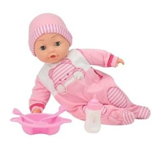 Babypop Camelia met 50 woordjes + accessoires – 40cm