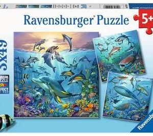 Puzzel (3x49stuks) – Dieren in de oceaan