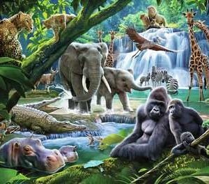 Puzzel (100stuks XXL) – Jungle dieren