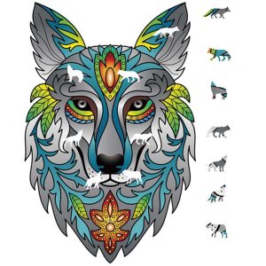 2D Rainbow Wooden Puzzel (180stuks) – Wolf