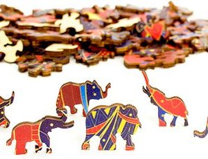 2D Rainbow Wooden Puzzel (120stuks) – Olifant