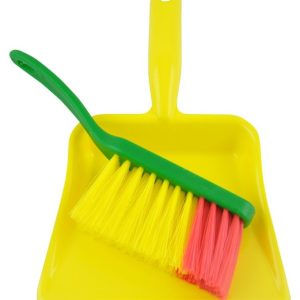 Borstel met vuilblik