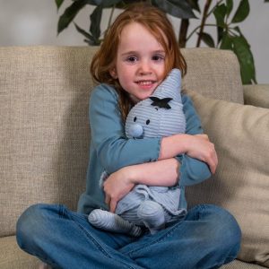 Bumba – Knuffel (corduroy/ribfluweel) 35cm – blauw