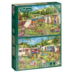 Puzzel Falcon De Luxe (2x500stuks) – Camping and Caravanning