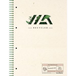 Collegeblok A4/50vel (wire-o) gelijnd – wit