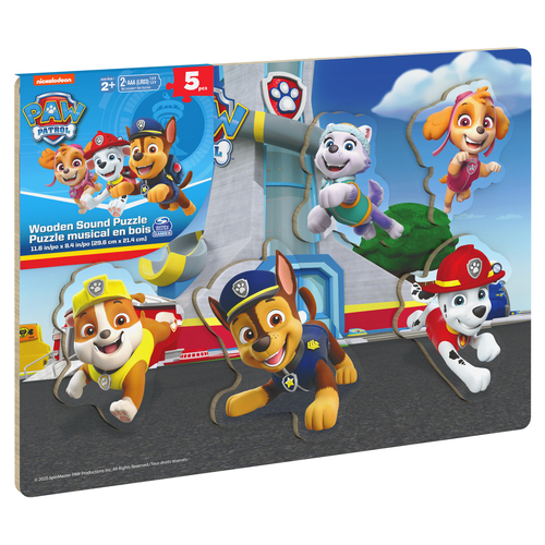 Paw Patrol - Inlegpuzzel (hout) met geluiden (5stuks) - Afbeelding 5