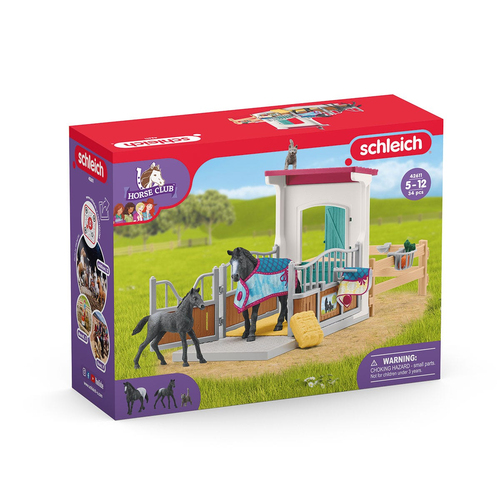 Schleich Horse Club - Paardenbox met merrie en veulen - Afbeelding 9