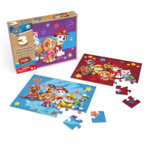 Paw Patrol – 3-pack houten puzzel (3x24stuks) in houten box