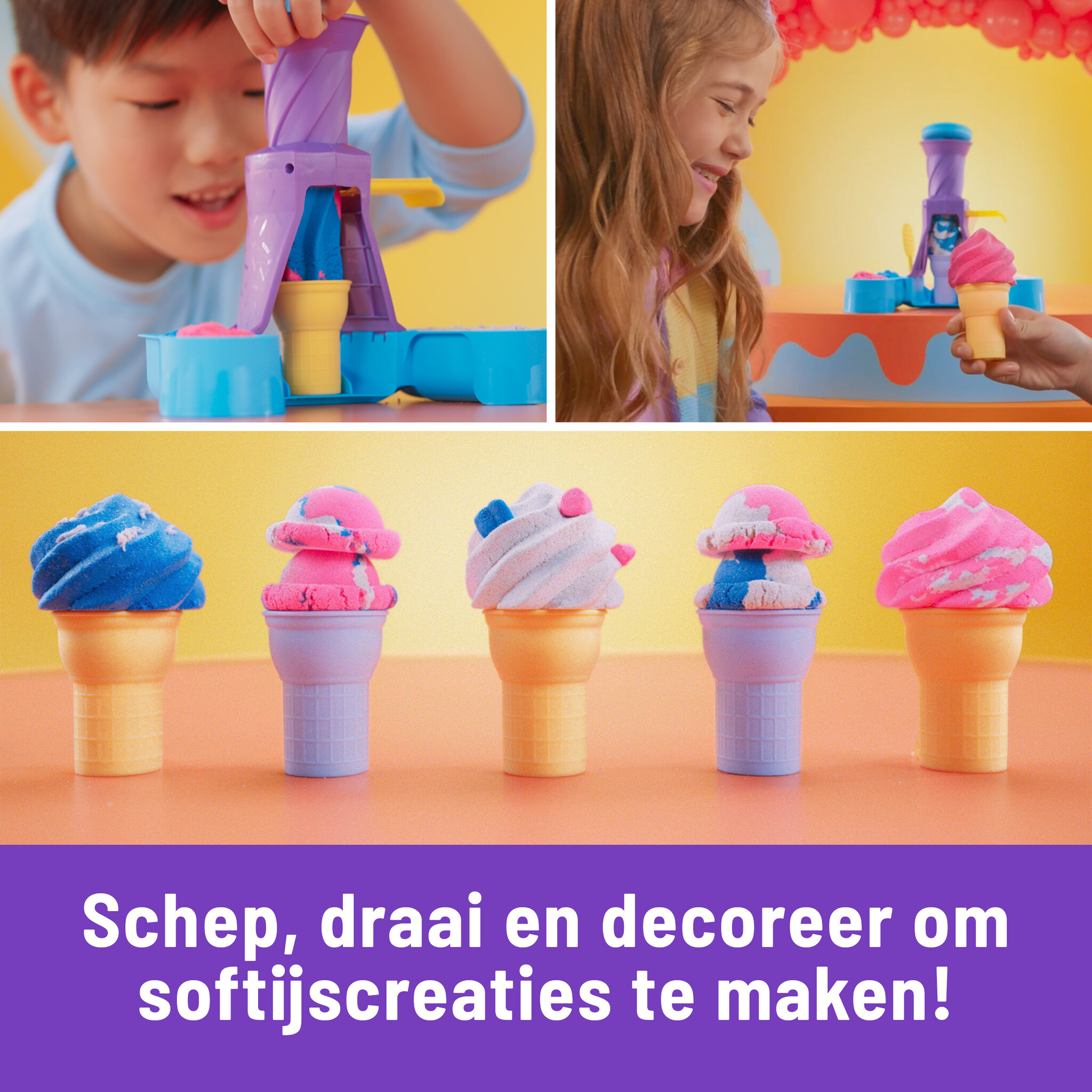 Kinetic Sand - Soft Serve Ice Cream Station Playset - Afbeelding 5