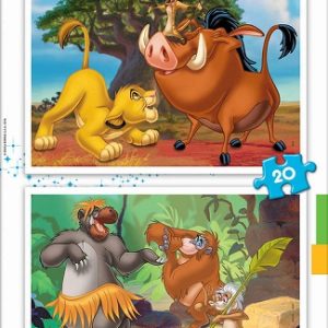 Puzzel Educa (2x20st) -Disney Dieren