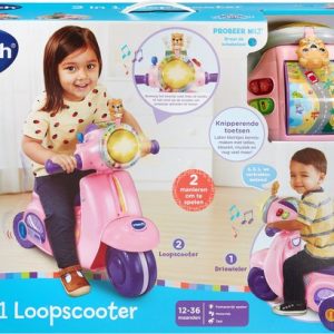 VTech 3 In 1 Loopscooter roze