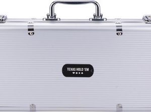 Pokerset in zilveren koffer met 500 chips