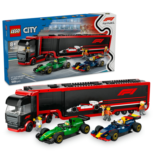 LEGO City - F1 Truck met RB20 en AMR24 F1 wagens - Afbeelding 9