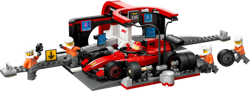 LEGO City - F1 pitstop en pitcrew met Ferrari - Afbeelding 2