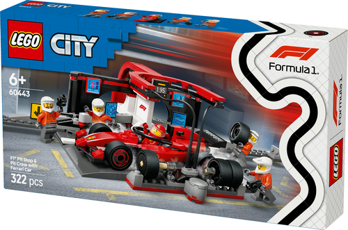 LEGO City - F1 pitstop en pitcrew met Ferrari - Afbeelding 6