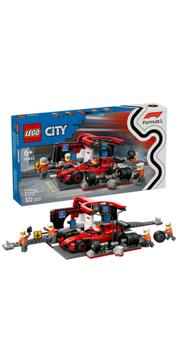 LEGO City - F1 pitstop en pitcrew met Ferrari - Afbeelding 9
