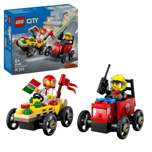 LEGO City - Raceautopakket: pizzabestelwagen vs brandweertruck - Afbeelding 10