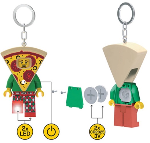 LEGO Sleutelhanger LED - Pizza Guy - Afbeelding 4