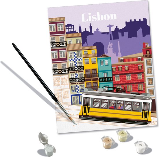 CreaArt schilderen op nummer - Kleurrijk Lissabon - Afbeelding 3