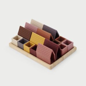 Tickit Silisoft – Dorp Blokken (Aarde Kleuren)