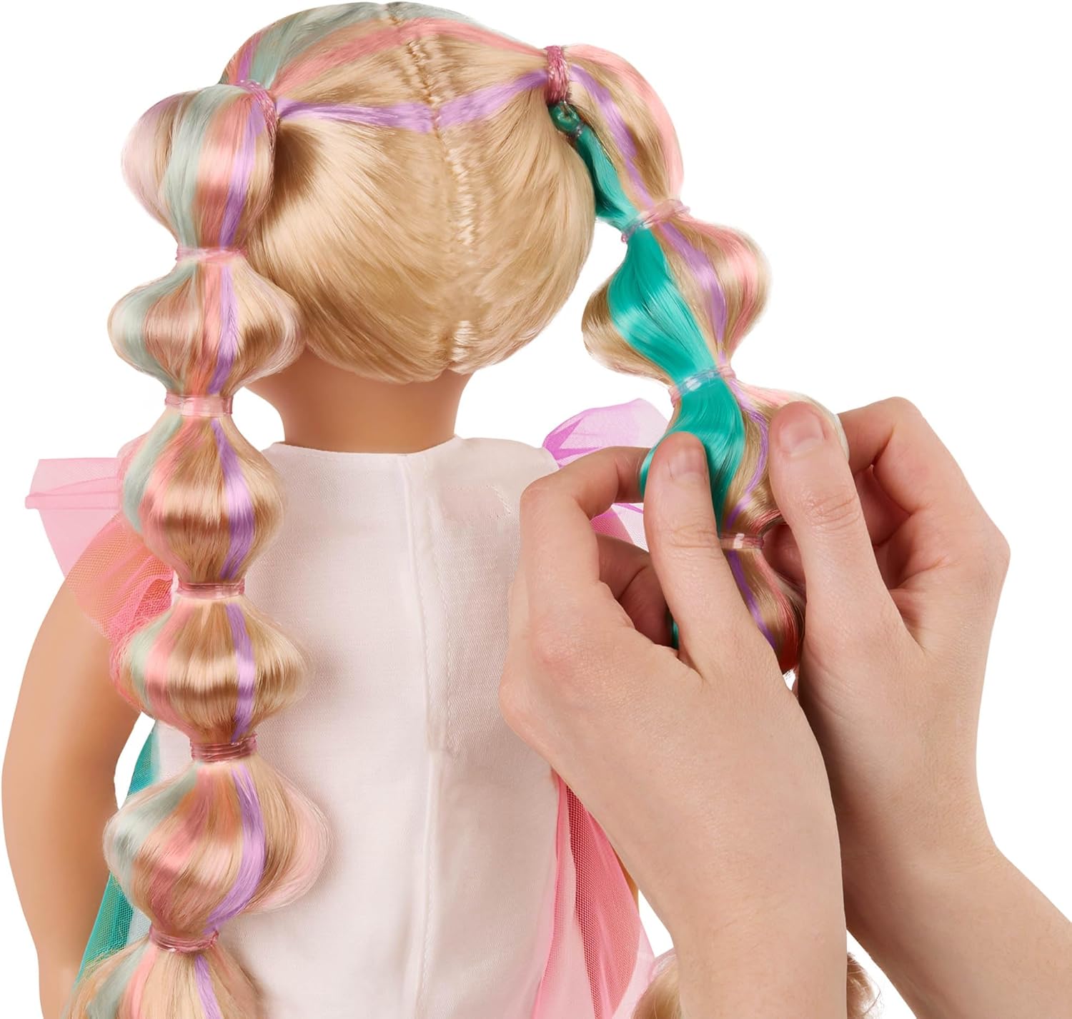 Pop 45cm - Tessie met groeiend Regenbooghaar - Afbeelding 3