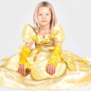 Kinderkostuum Prinses Belle 6-8Y