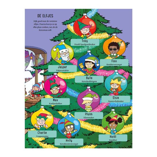 Waar zijn de kerstelfjes? Kijk- en zoekboek - Afbeelding 2