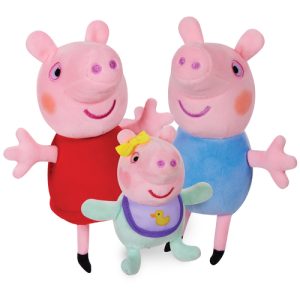 Peppa Pig 3-delige Knuffelset – Peppa, George & Baby Evie