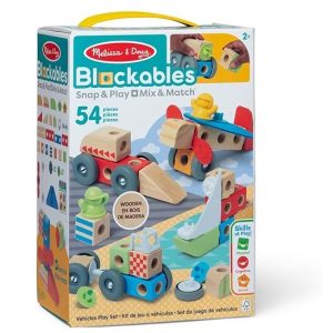 Melissa & Doug Blockables Vehicles Play Set 54st