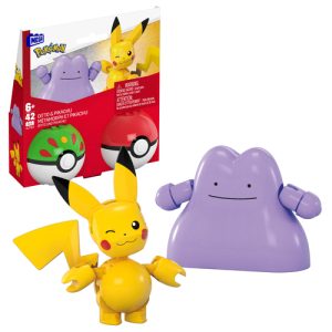 Pokemon Mega Pokeball 2-pack Ditto & Pikahu asst