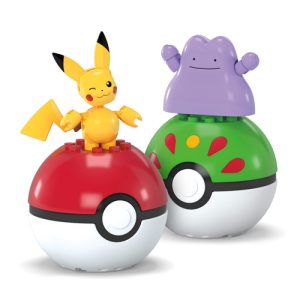 Pokemon Mega Pokeball 2-pack Ditto & Pikahu asst