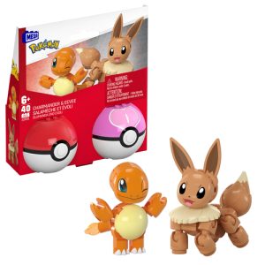 Pokemon Mega Pokeball 2-pack Charmander & Eevee asst