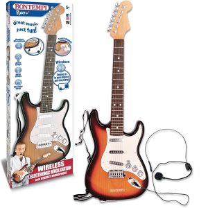 Bontempi – Draadloze elektrische Gitaar met schouderriem en micro