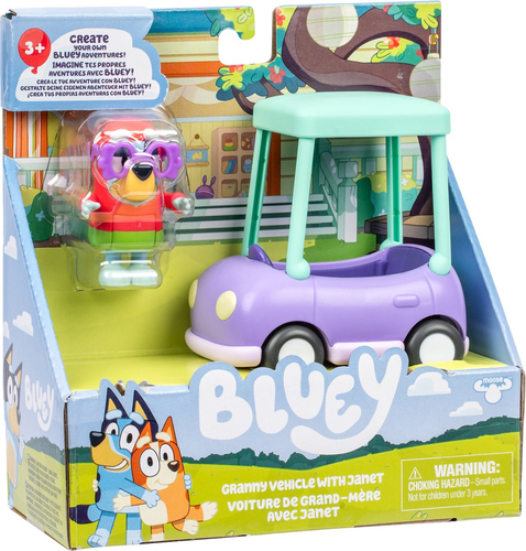 Bluey Basic Vehicle Granny Car & Janet - Afbeelding 4