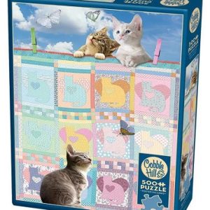 Cobble Hill Puzzel 500st Quilted Kittens