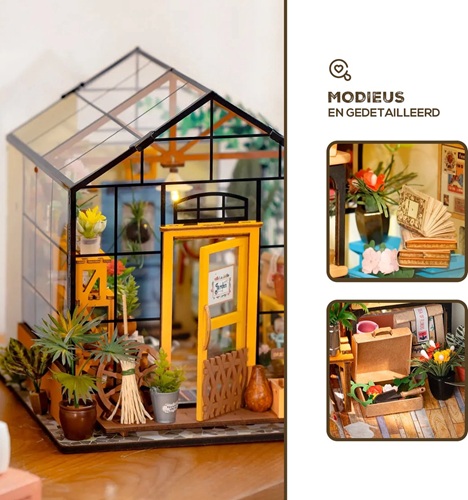 Robotime Rolife Miniatuur Bouwpakket Kathy's bloemenhuis - Afbeelding 2