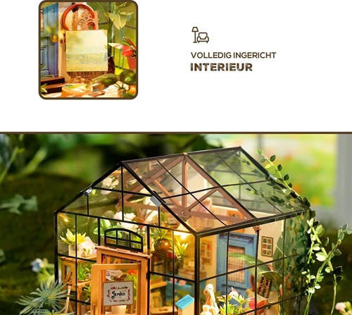 Robotime Rolife Miniatuur Bouwpakket Kathy's bloemenhuis - Afbeelding 5