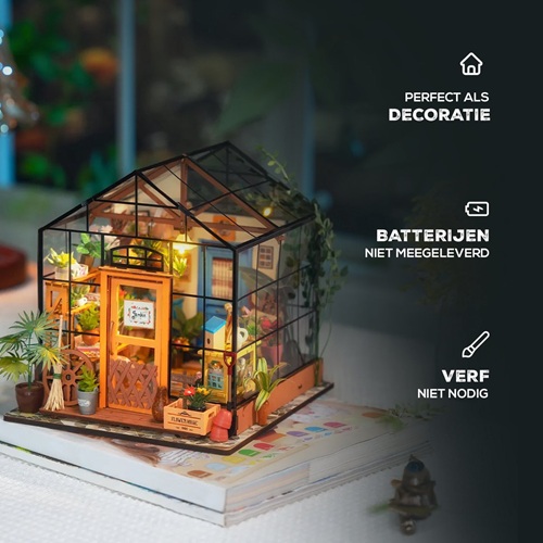 Robotime Rolife Miniatuur Bouwpakket Kathy's bloemenhuis - Afbeelding 6