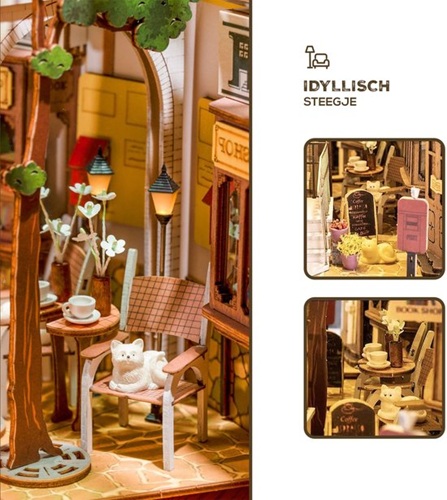 Robotime Booknook Sunshine Town - Afbeelding 3