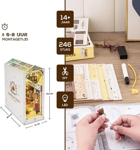 Robotime Booknook Sunshine Town - Afbeelding 4