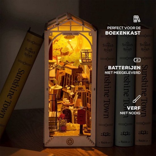 Robotime Booknook Sunshine Town - Afbeelding 5