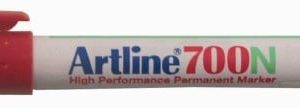 Artline Permanente Marker “700N” ronde punt, lijndikte 0.7mm – rood