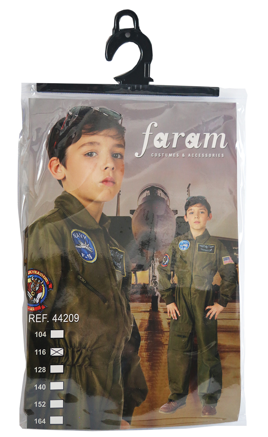 Kostuum Gevechtspiloot (kinderen) - Maat 140 - Afbeelding 5