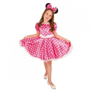 Minnie Mouse kostuum (roze) – Maat 140
