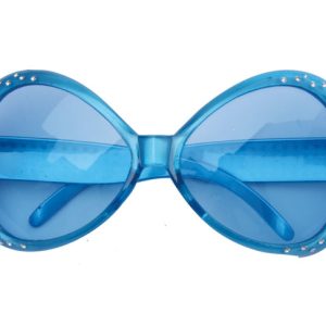 Bril Flashy + Strass – blauw