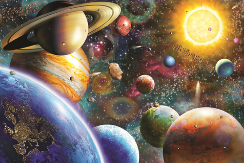 Jumbo Puzzel 1500stuks Planeten in de ruimte - Afbeelding 2