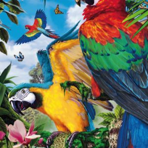 Jumbo Puzzel 1000stuks Prachtige papegaaien