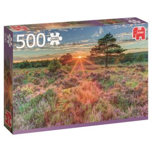 Jumbo Puzzel (500stuks) – Een heide bij zonsondergang