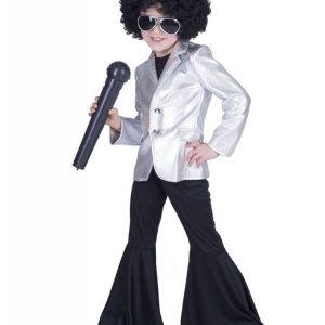 Disco Fever Jas – Zilver (maat 116)