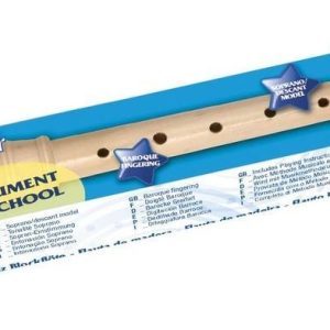 Blokfluit (hout) + reinigingsstaaf